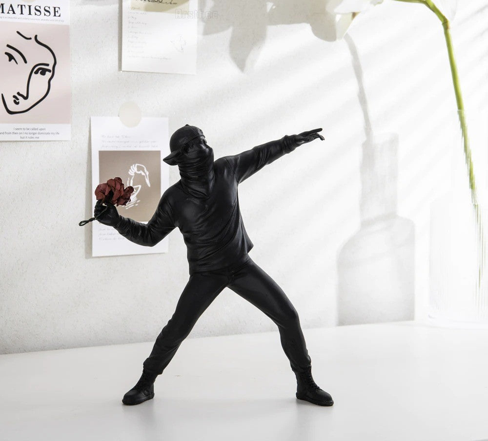 Flower Thrower Sculpture - Banksy