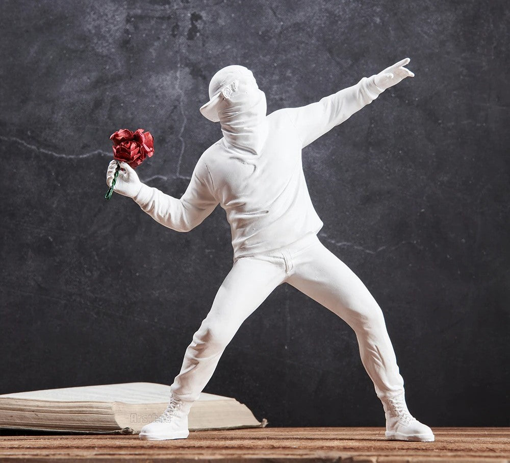 Flower Thrower Sculpture - Banksy