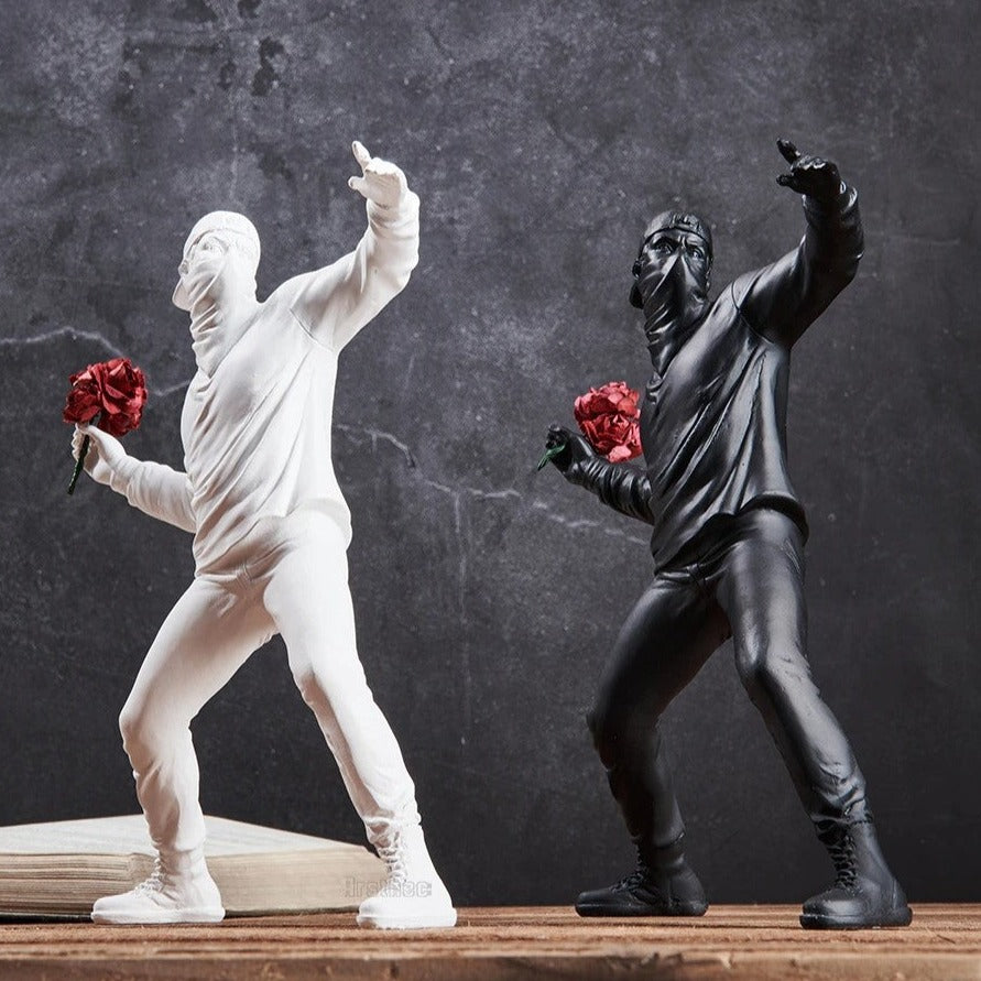 Flower Thrower Sculpture - Banksy