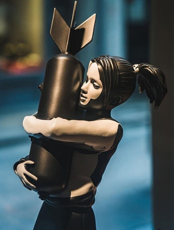 Bomb Hugger Sculpture - Banksy - Magnito