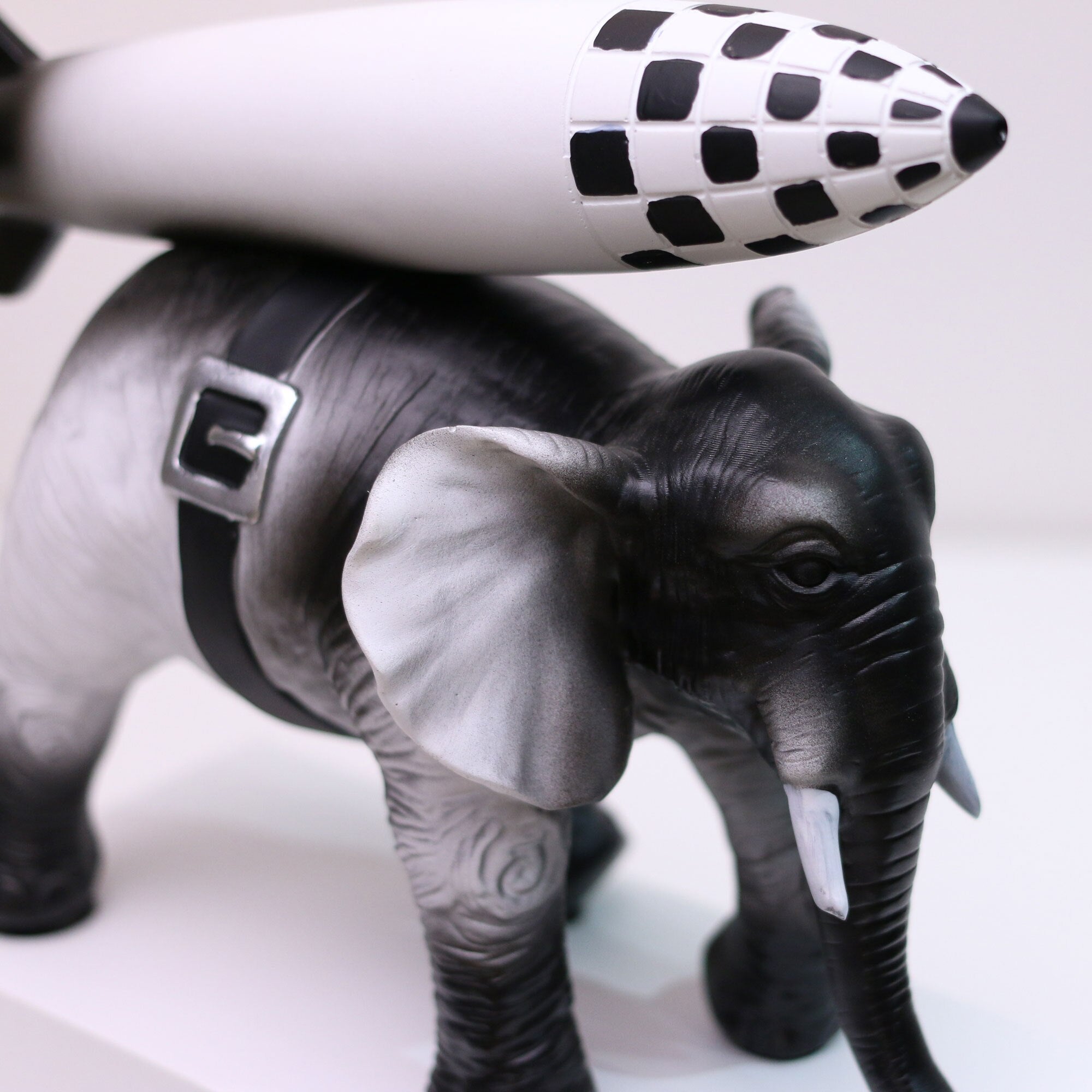 Elephant With Bomb - Banksy - Magnito