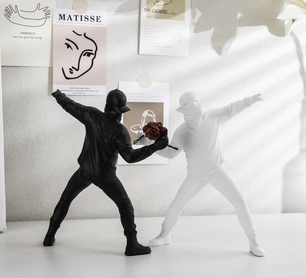Flower Thrower Sculpture - Banksy - Magnito