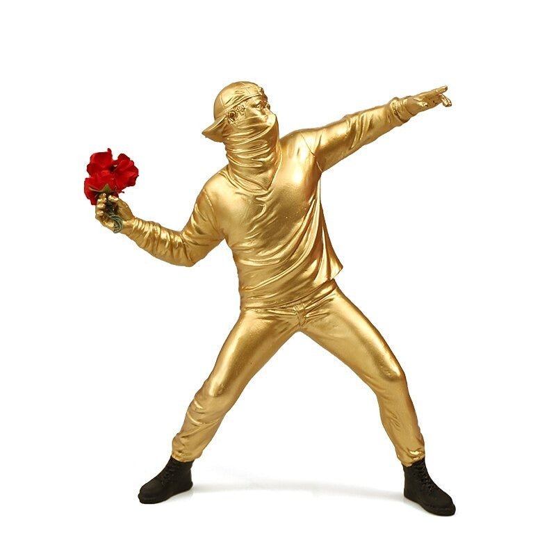 Flower Thrower Sculpture - Banksy - Magnito