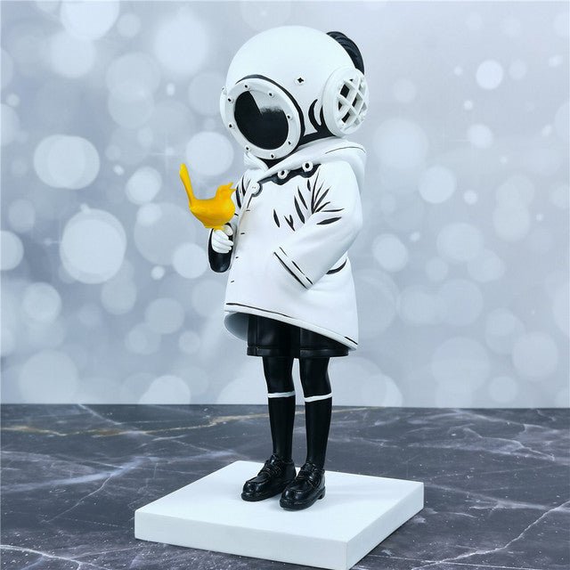 Space Girl and Bird - Banksy - Magnito